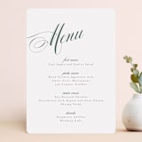 "Roman Shade" - Menus in Evergreen by Carrie ONeal - Front