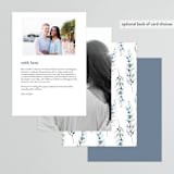 "Winterelle" - Menus in Cornflower by Petra Kern - Back of Card Options