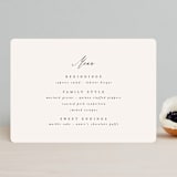 "Timeless" - Menus in Taupe by Leah Bisch - Front