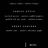 "Adora" - Menus in Dawn by Leah Bisch - Detail
