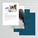 "Floral Burst" - Menus in Ocean by Morgan Ramberg - Back of Card Options