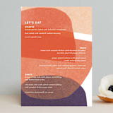 "tissue texture" - Menus in Papaya by Carrie Moradi - Front