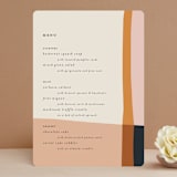"Color Block" - Menus in Peach by Morgan Kendall - Front