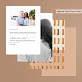 "Color Block" - Menus in Peach by Morgan Kendall - Back of Card Options
