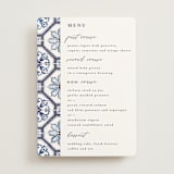 "watercolor azulejo" - Menus in Azure by Anastasia Makarova - Front
