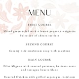 "Batikka" - Menus in Blush by Paper Raven Co. - Detail