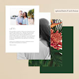 "Tropical Bouquet" - Menus in Basil by Elly - Back of Card Options