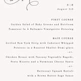 "Flowing Initials" - Menus in Ivory by Hooray Creative - Detail