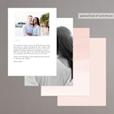 "Soft Florals" - Menus in Coral Wash by Leah Bisch - Back of Card Options