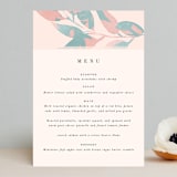"Boho botanics" - Menus in Coral by Creo Study - Front