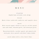 "Boho botanics" - Menus in Coral by Creo Study - Detail