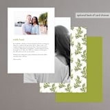 "Watercolor Laurels" - Menus in Leaf by Katharine Watson - Back of Card Options