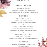 "Autumn Vows" - Menus in Burnt Orange by Chris Griffith - Detail