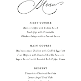 "Kindly Join Us" - Menus in Pearl by Laura Hamm - Detail