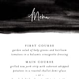 "Eloquent" - Menus in Coal by Mansi Verma - Detail