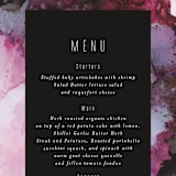 "Aurora" - Menus in Raspberry by Itsy Belle Studio - Detail