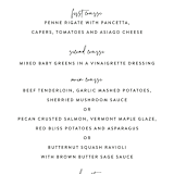 "Madison Ave" - Menus in Linen by Design Lotus - Detail