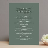 "Falling Branch" - Menus in Eucalyptus by Amy Kross - Front