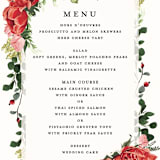 "Peonies Forever" - Menus in Coral by Susan Moyal - Detail