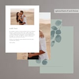 "Silver Dollar Eucalyptus" - Menus in Silver Dollar by Shannon Chen of Four Wet Feet Studio - Back of Card Options