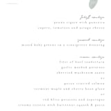 "Silver Dollar Eucalyptus" - Menus in Silver Dollar by Shannon Chen of Four Wet Feet Studio - Detail