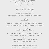 "A Sketched Wreath" - Menus in Concrete by Plain White Paper Co - Detail