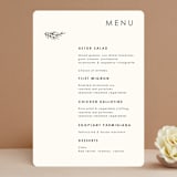 "Modern Bliss" - Menus in Cream by Elly - Front