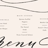 "Fountain Pen" - Menus in Creme by Erin L. Wilson - Detail
