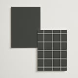 "Upper East" - Menus in Charcoal by Megan Davis - Back of Card Options