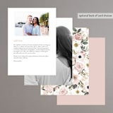 "Spring Botanicals" - Menus in Blush by Susan Moyal - Back of Card Options