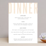 "With Great Joy" - Menus in Peach by Up Up Creative - Front
