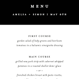 "Elemental" - Menus in Cloud by Snow and Ivy - Detail