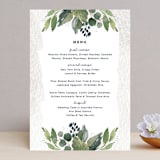 "Euca On A Whim" - Menus in Navy by Palm Bridal - Front