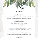"Euca On A Whim" - Menus in Navy by Palm Bridal - Detail