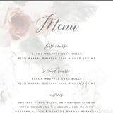 "rose drop" - Menus in Rose by Cass Imagines - Detail