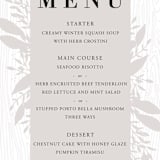 "Rustic Grain" - Menus in Ashwood by Oma N. Ramkhelawan - Detail
