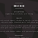 "Epithet" - Menus in Charcoal by Nazia Hyder - Detail