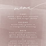 "plain paint" - Menus in Taupe by Phrosné Barwood - Detail