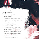 "living coral" - Menus in Coral by Phrosné Barwood - Detail