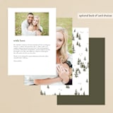 "into the mountains" - Menus in Olive by Helen Halik - Back of Card Options