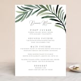 "Green leaf frame" - Menus in Limestone by Yaling Hou Suzuki - Front