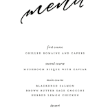 "Why Knot" - Menus in Ebony by Karen Glenn - Detail