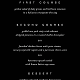 "The Space Between" - Menus in Sugar by Jessica Williams - Detail