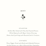 "Heirloom" - Menus in Ink by Kimberly Morgan - Detail