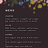 "spring dream" - Menus in Onyx by Angela Marzuki - Detail