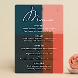 "painted colorblock" - Menus in Poppy by Angela Marzuki - Front