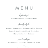 "Sea Froth" - Menus in Blush by Creo Study - Detail