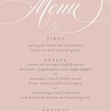 "Gramercy" - Menus in Blush by Kristie Kern - Detail