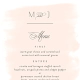"Lithe" - Menus in Blush by Kristie Kern - Detail