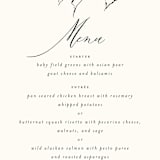 "Elysium" - Menus in Linen by Design Lotus - Detail